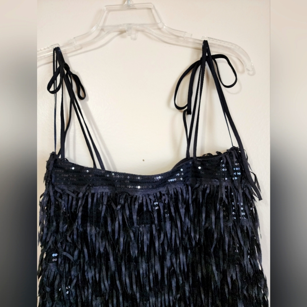 Women's Zara Black Mini Dress Size Medium with Shoulder Strap Detail - Picture 6 of 8